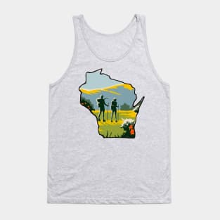 Wisconsin State Tourism Hiking Design Tank Top